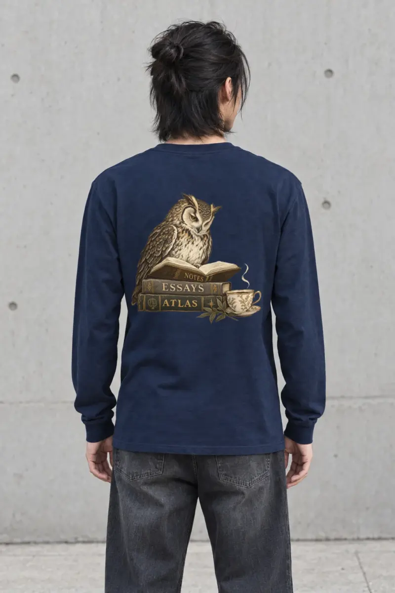 "Owl’s Reading Hour" Unisex Longsleeve T-shirt