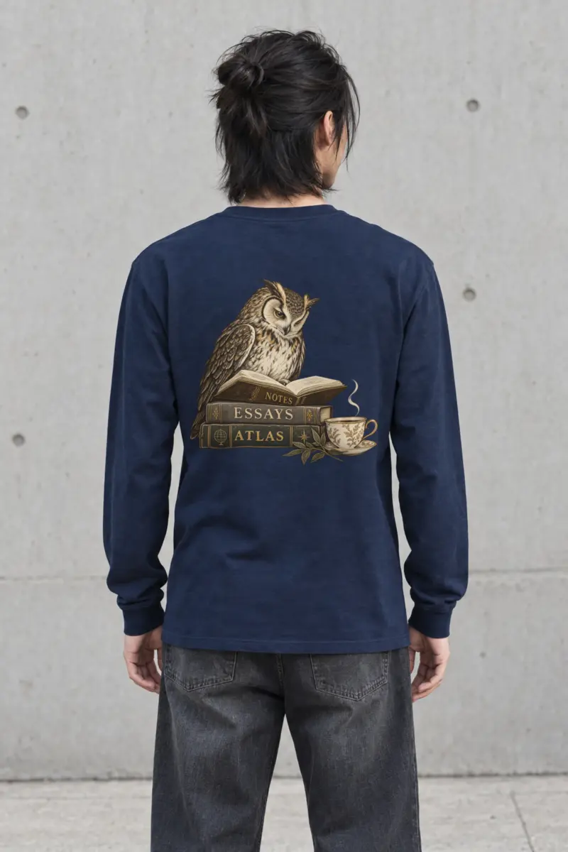 "Owl’s Reading Hour" Unisex Longsleeve T-shirt