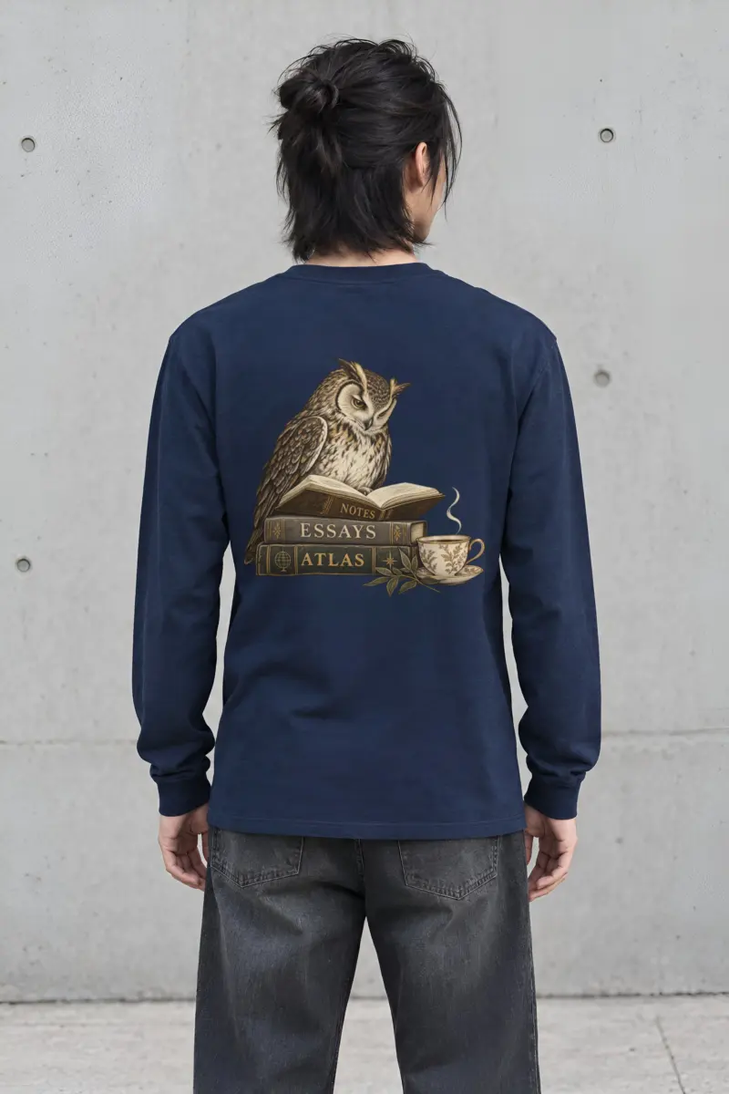 "Owl’s Reading Hour" Unisex Longsleeve T-shirt