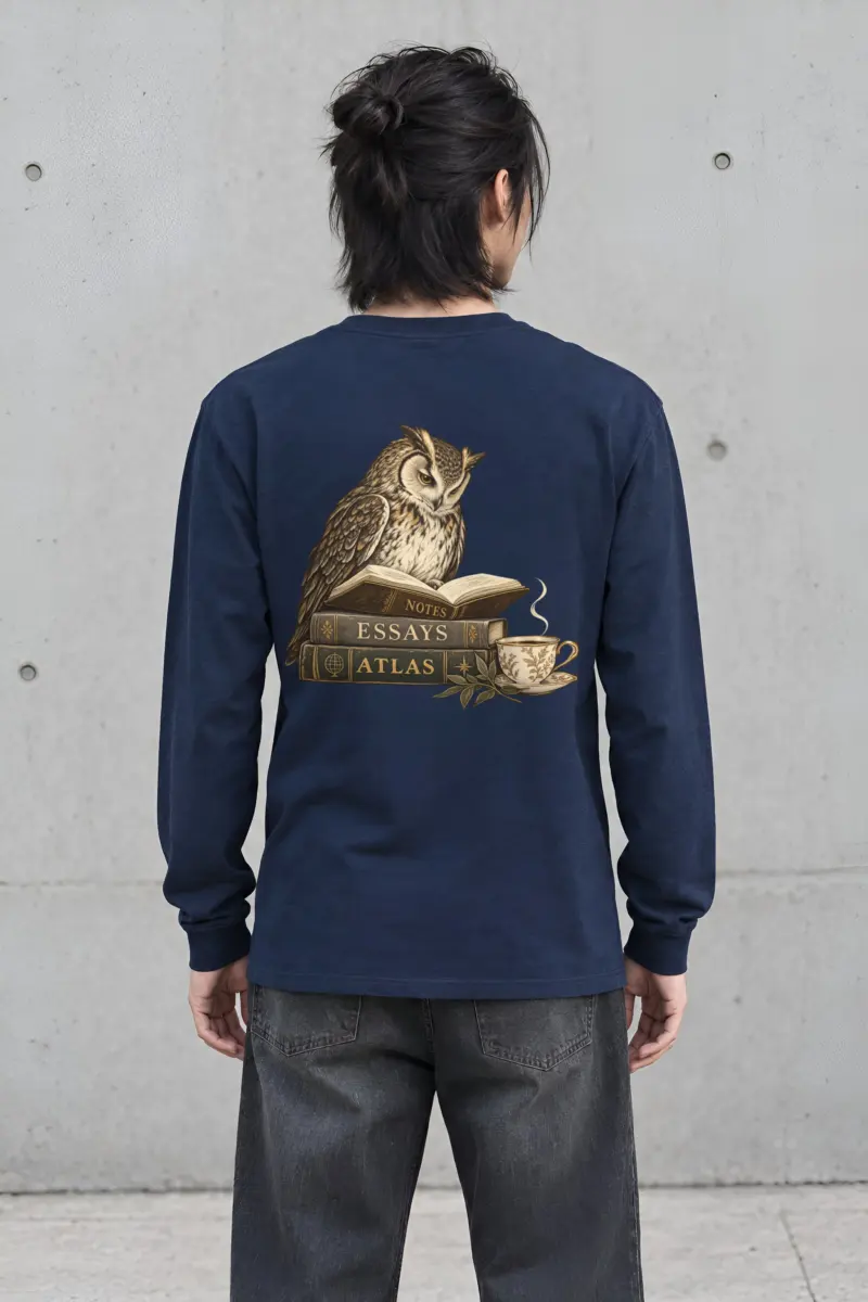 "Owl’s Reading Hour" Unisex Longsleeve T-shirt