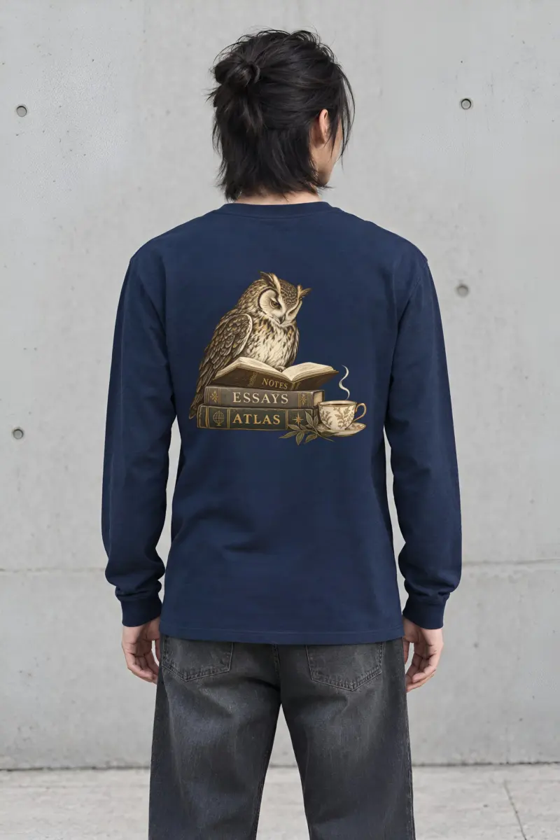 "Owl’s Reading Hour" Unisex Longsleeve T-shirt