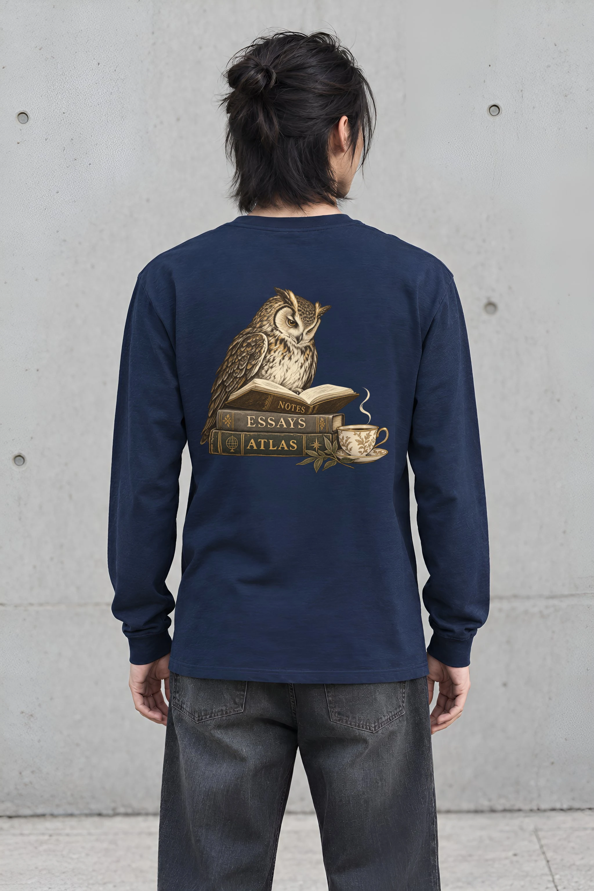 "Owl’s Reading Hour" Unisex Longsleeve T-shirt