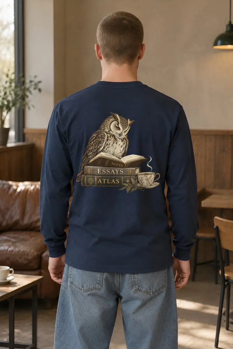 "Owl’s Reading Hour" Unisex Longsleeve T-shirt