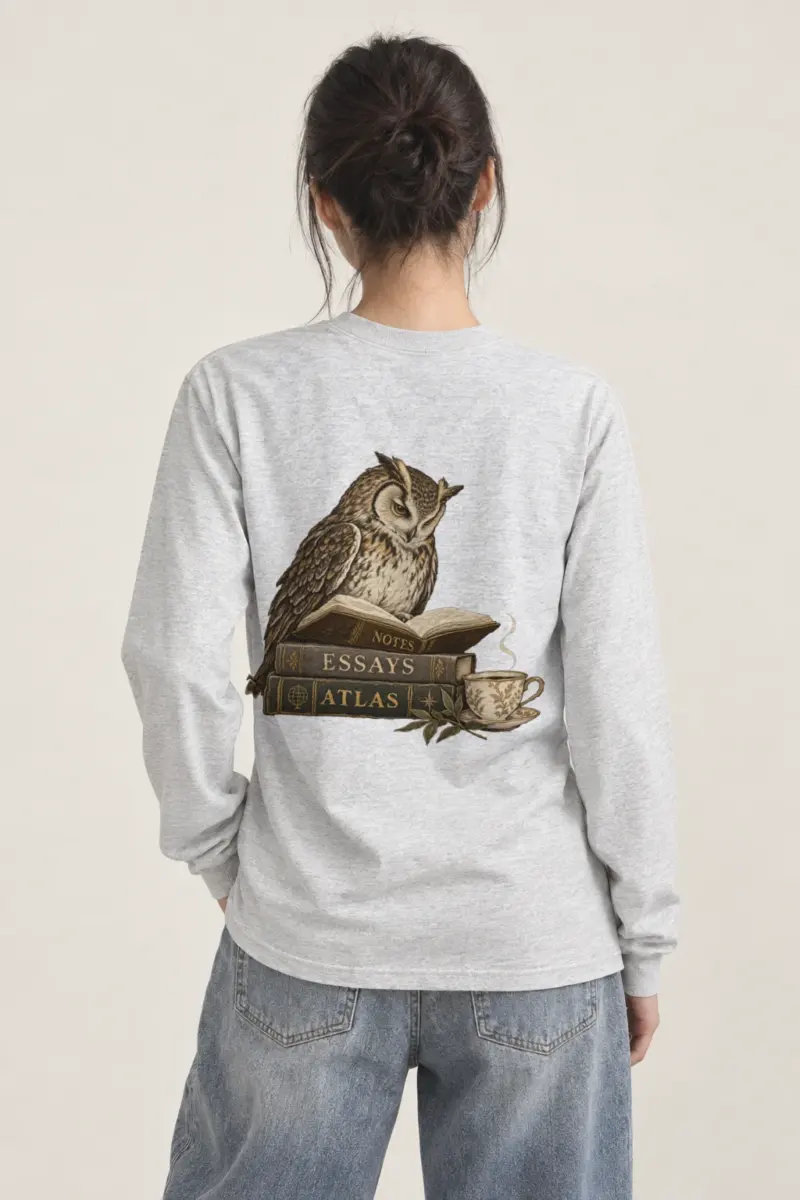 "Owl’s Reading Hour" Unisex Longsleeve T-shirt