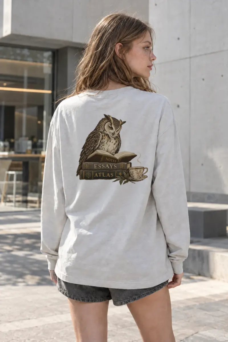 "Owl’s Reading Hour" Unisex Longsleeve T-shirt | Gildan 2400