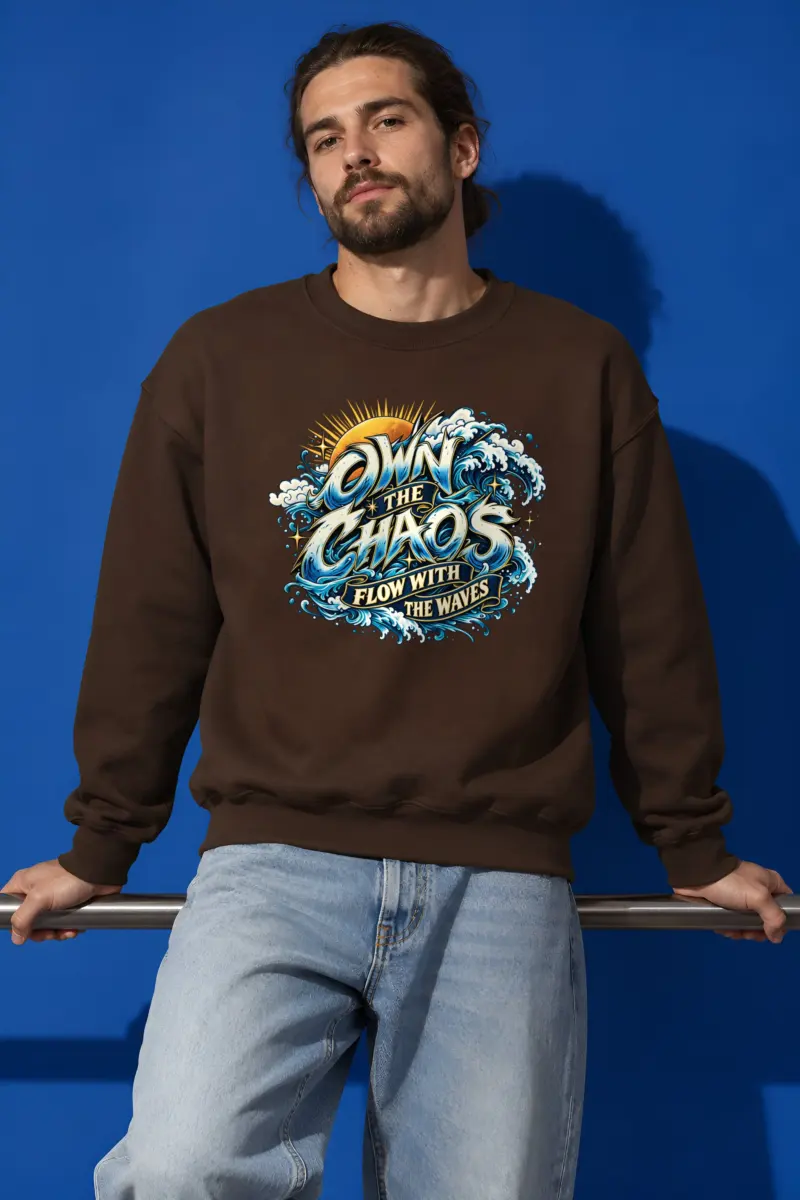 "Own The Chaos Waves" Heavy Blend Unisex Crewneck Sweatshirt