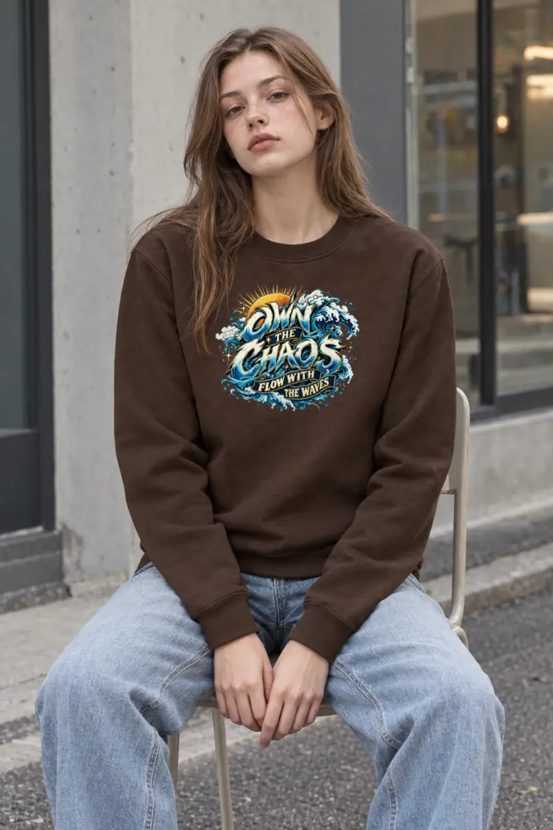 "Own The Chaos Waves" Heavy Blend Unisex Crewneck Sweatshirt