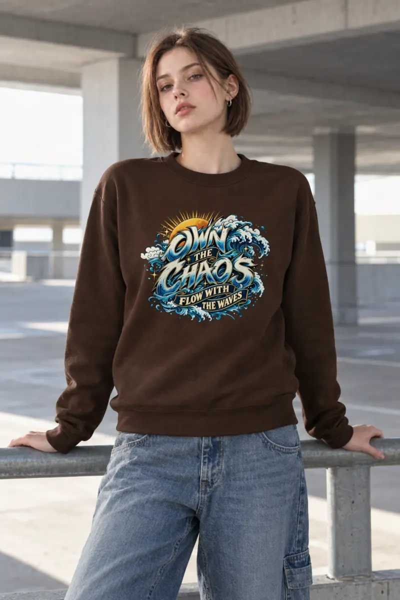 "Own The Chaos Waves" Heavy Blend Unisex Crewneck Sweatshirt
