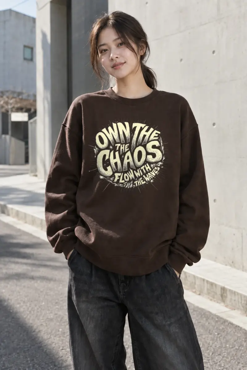 "Own The Chaos" Heavy Blend Unisex Crewneck Sweatshirt | Gildan 18000