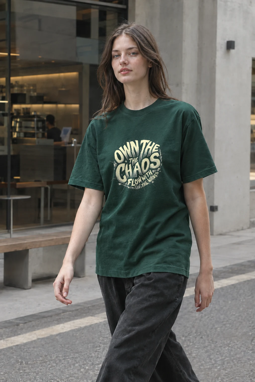 "Own The Chaos" Heavyweight Unisex Crewneck T-shirt | Gildan 5000