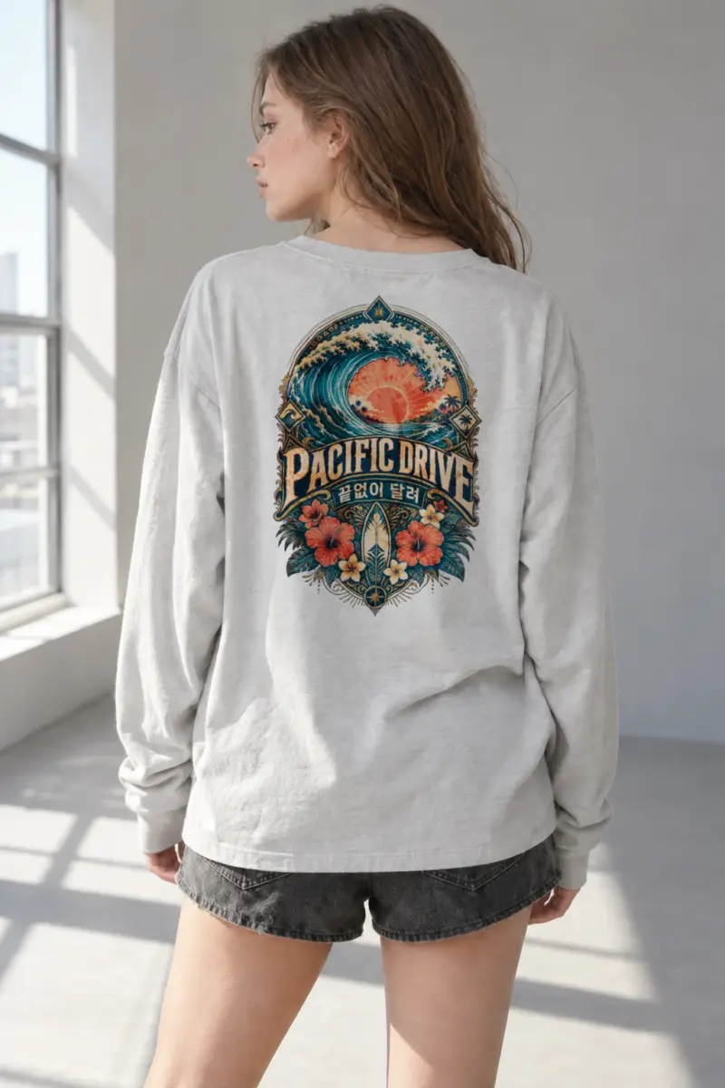 “Pacific Drive” Unisex Longsleeve T-shirt | Gildan 2400
