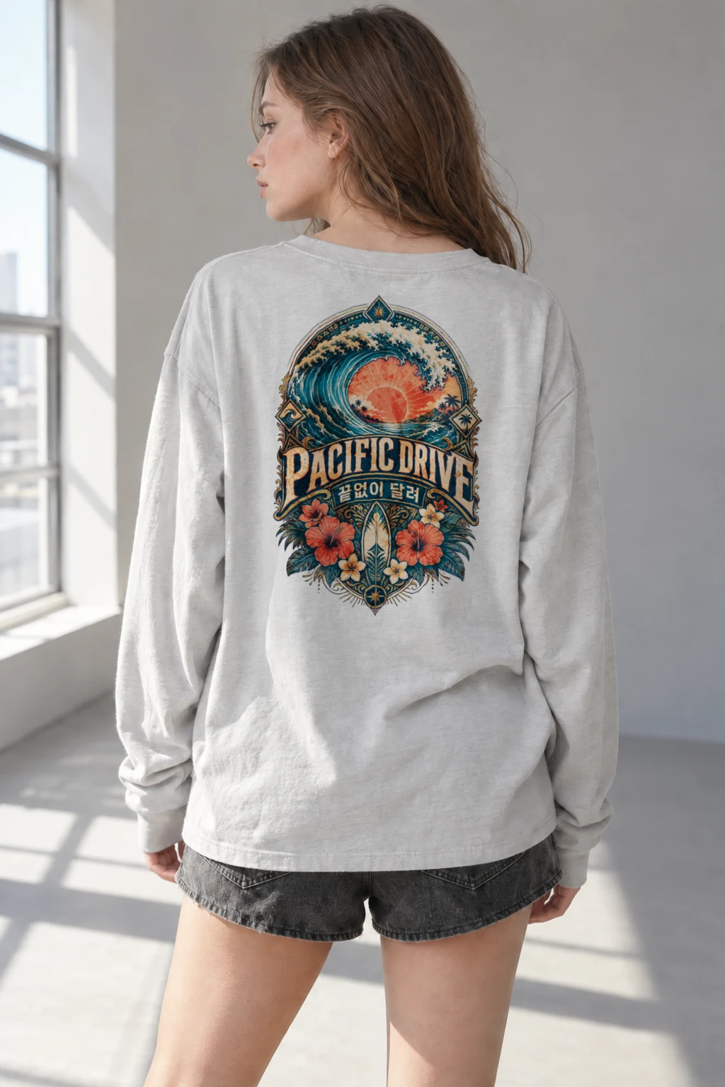 "Pacific Drive" Unisex Longsleeve T-shirt | Gildan 2400