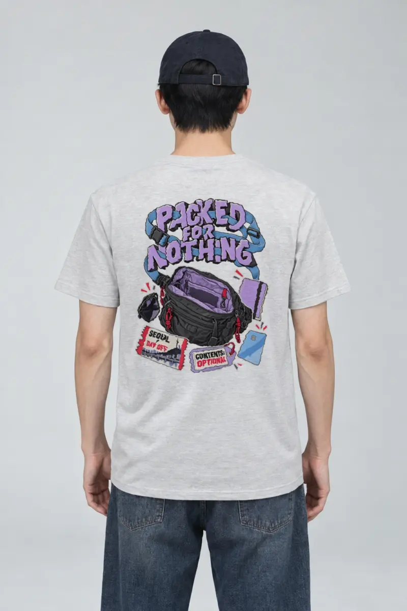 "Packed For Nothing" Heavyweight Unisex Crewneck T-shirt | Gildan 5000