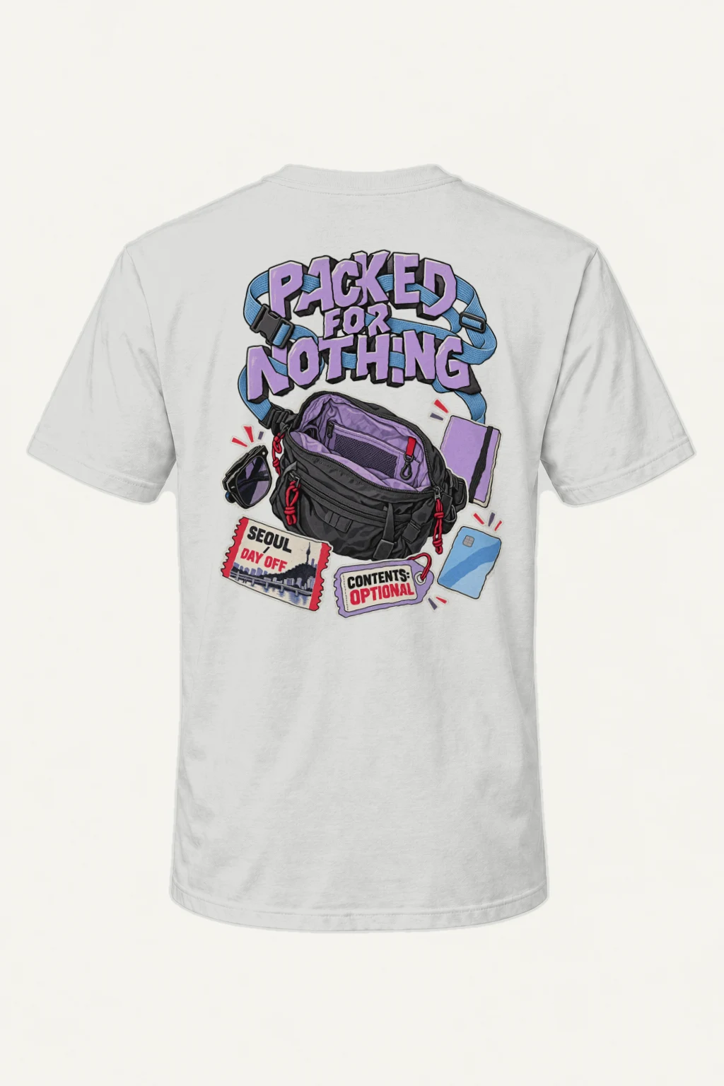 "Packed For Nothing" Heavyweight Unisex Crewneck T-shirt | Gildan 5000