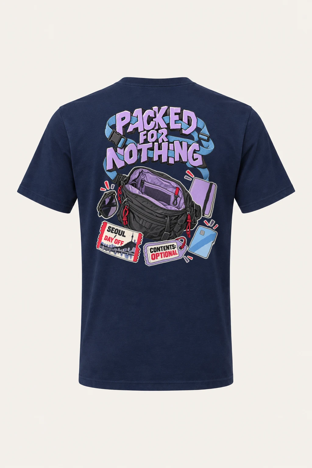 "Packed For Nothing" Heavyweight Unisex Crewneck T-shirt | Gildan 5000