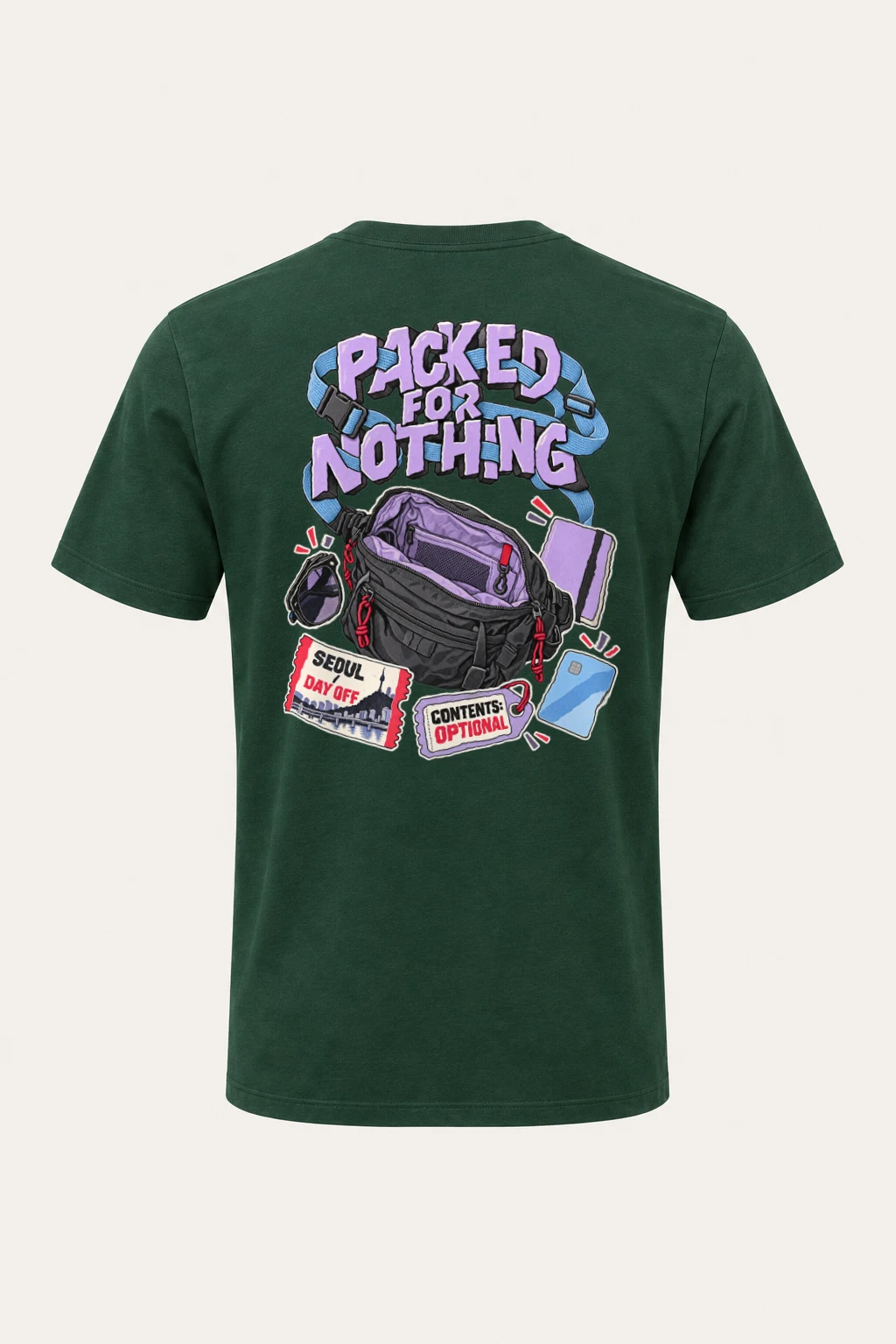 "Packed For Nothing" Heavyweight Unisex Crewneck T-shirt | Gildan 5000