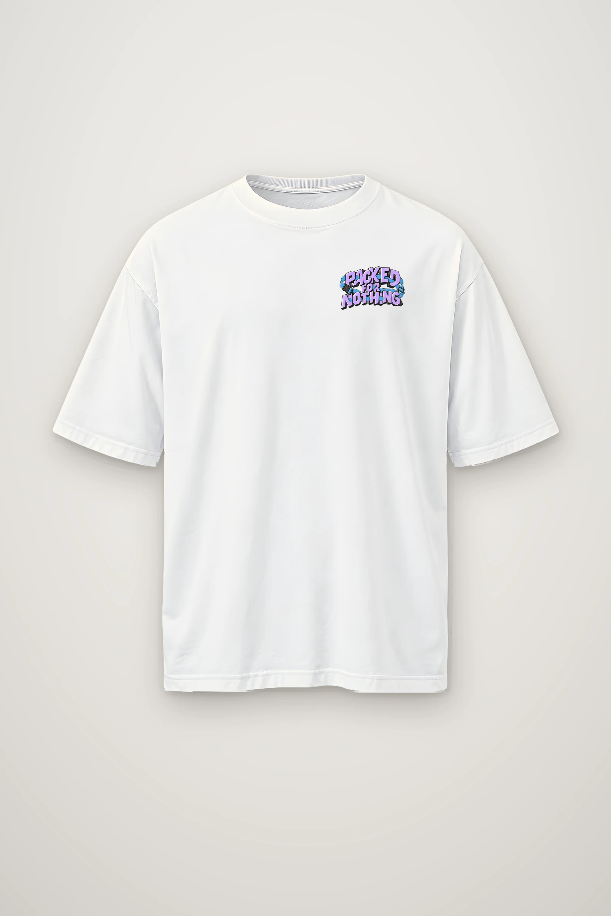 "Packed For Nothing" Men's Oversized Heavyweight Crewneck T-Shirt