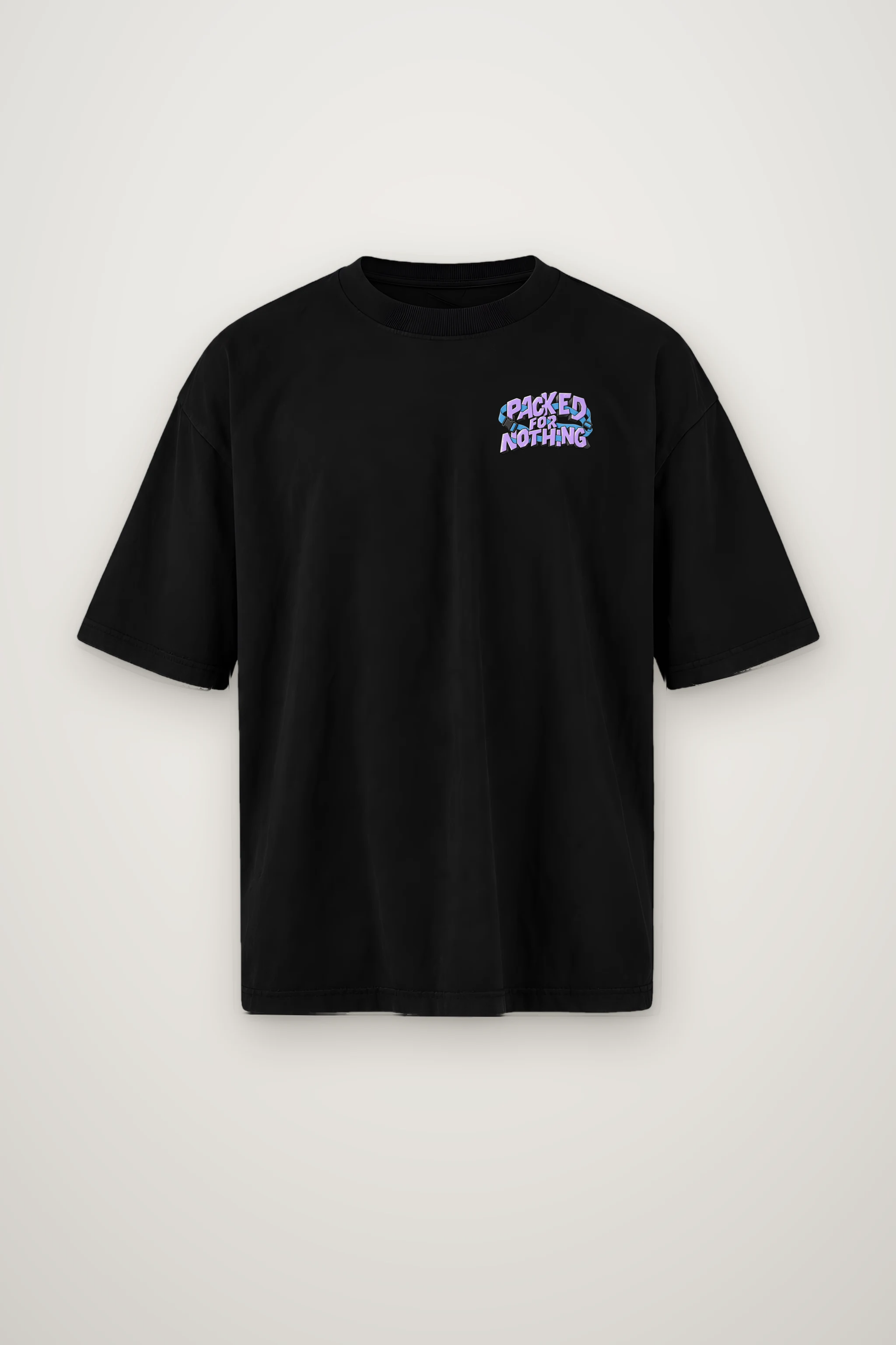 "Packed For Nothing" Men's Oversized Heavyweight Crewneck T-Shirt