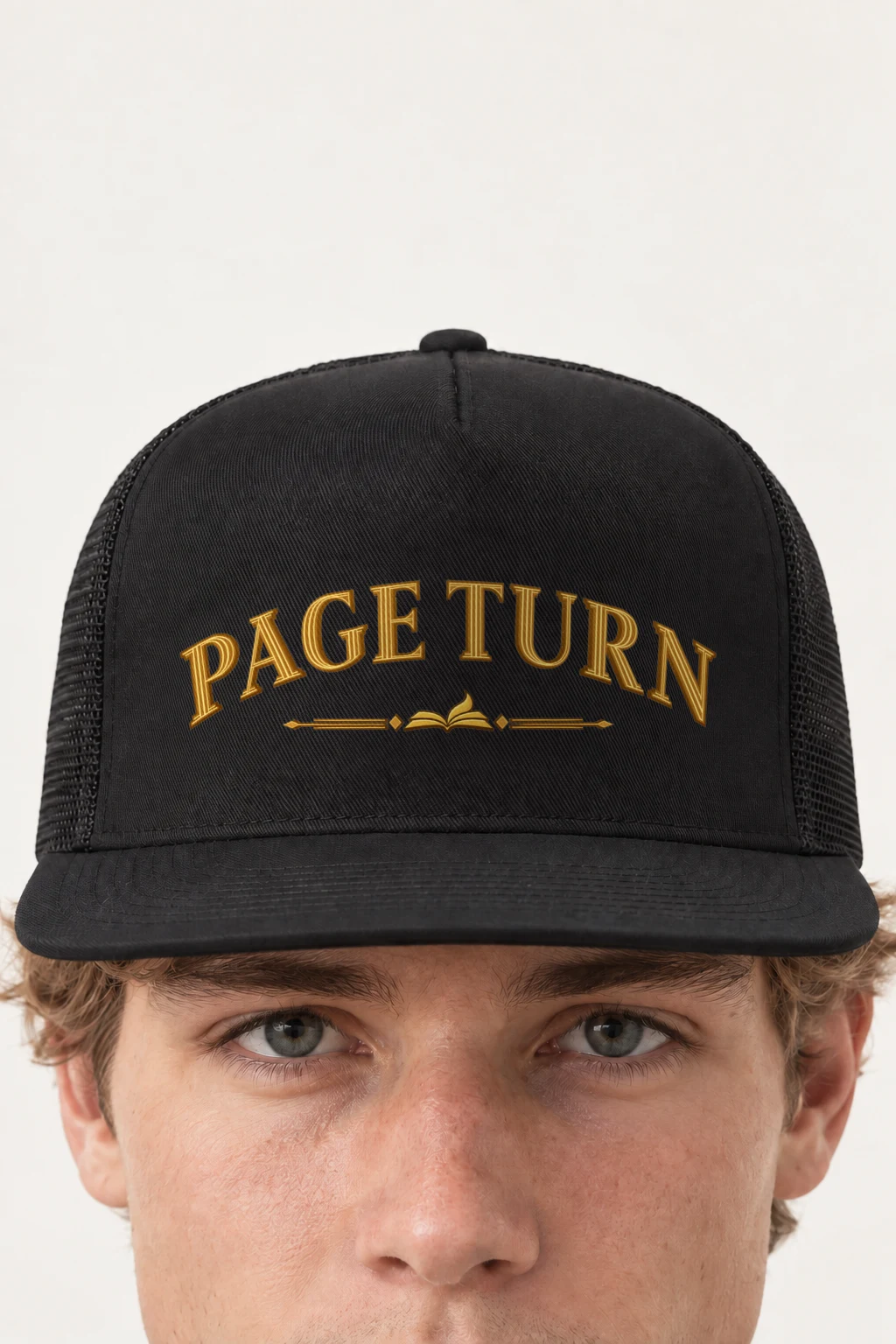 "Page Turn" 5 Panel Trucker Cap | Yupoong 6006