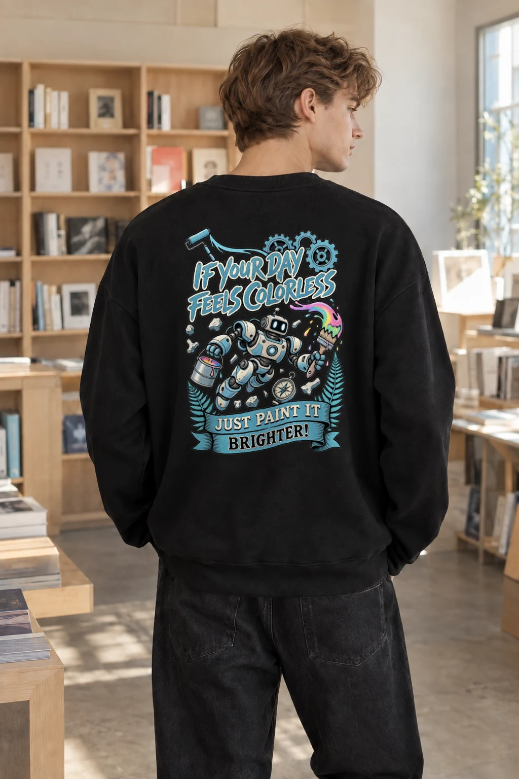 "Paint It Brighter" Heavy Blend Unisex Crewneck Sweatshirt | Gildan 18000
