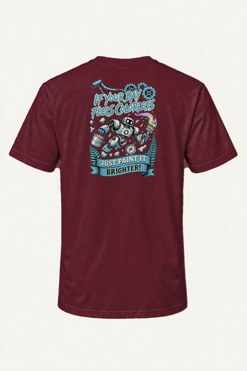 "Paint It Brighter" Heavyweight Unisex Crewneck T-shirt | Gildan 5000
