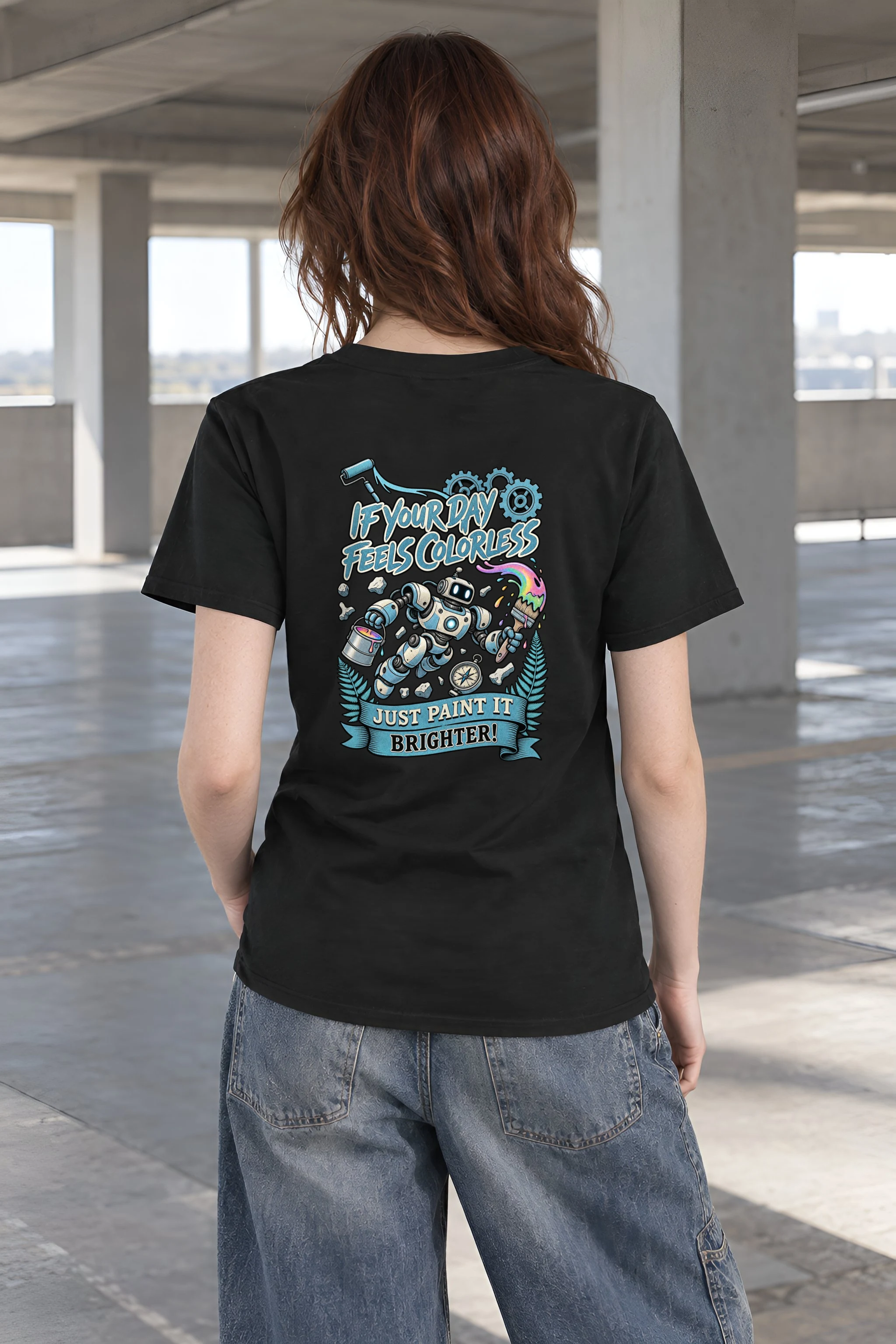 "Paint It Brighter" Heavyweight Unisex Crewneck T-shirt