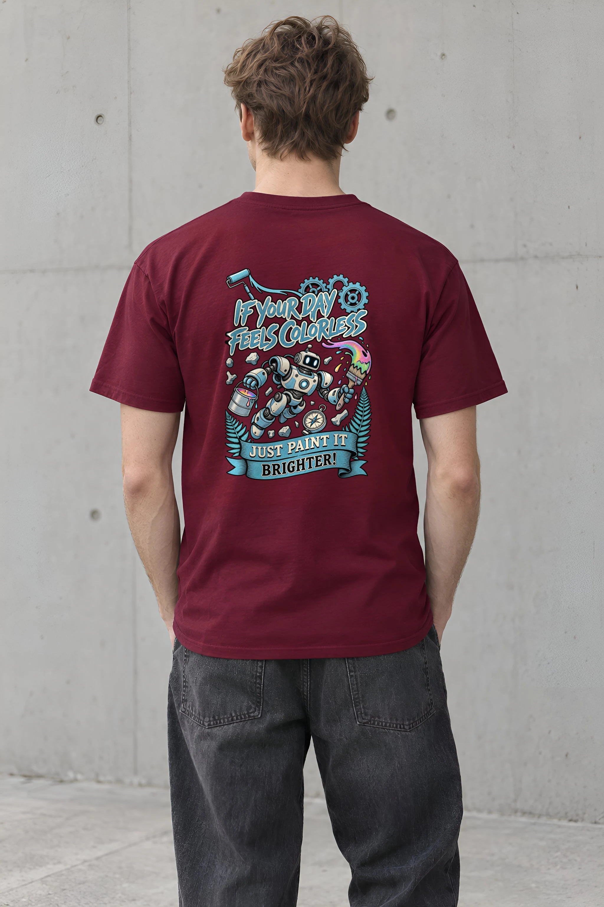 "Paint It Brighter" Heavyweight Unisex Crewneck T-shirt