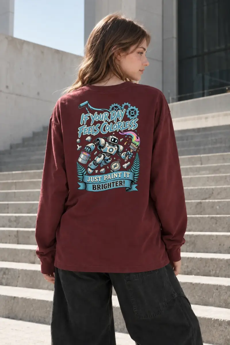 "Paint It Brighter" Unisex Longsleeve T-shirt | Gildan 2400