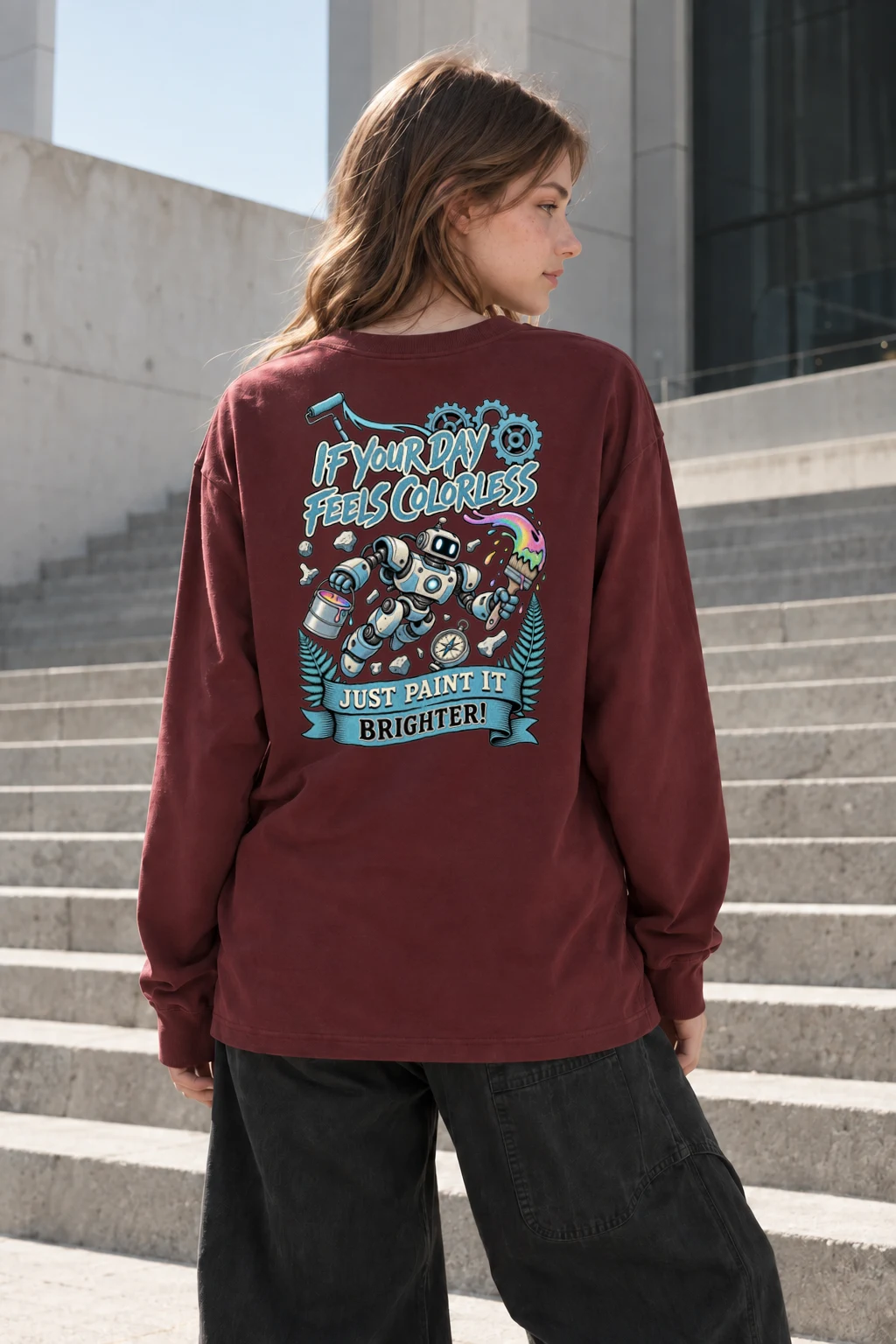 "Paint It Brighter" Unisex Longsleeve T-shirt | Gildan 2400
