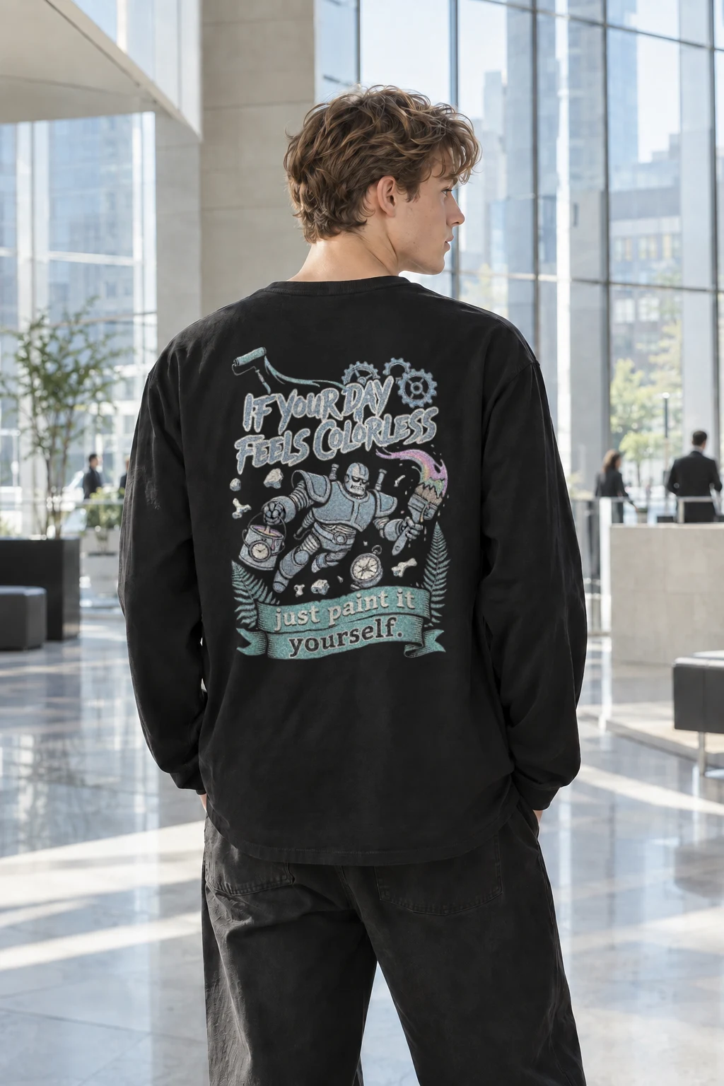 "Paint It Yourself" Unisex Longsleeve T-shirt | Gildan 2400