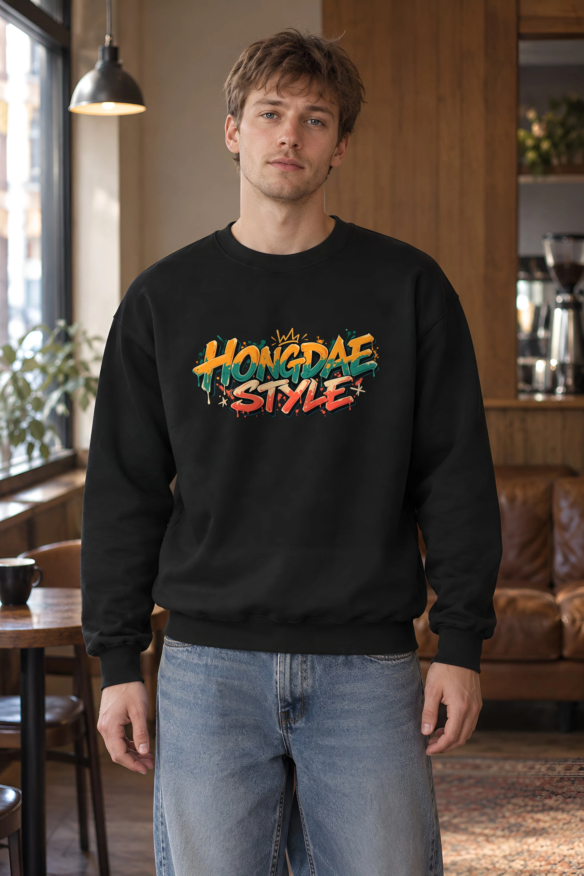 "Paint Splash Lettering" Heavy Blend Unisex Crewneck Sweatshirt