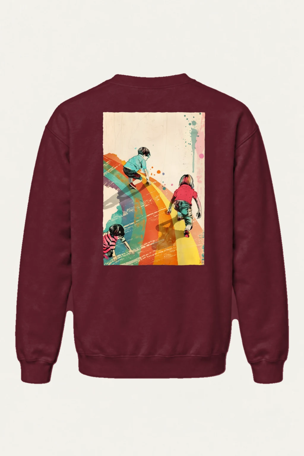 "Painted Stripe Run" Heavy Blend Unisex Crewneck Sweatshirt | Gildan 18000