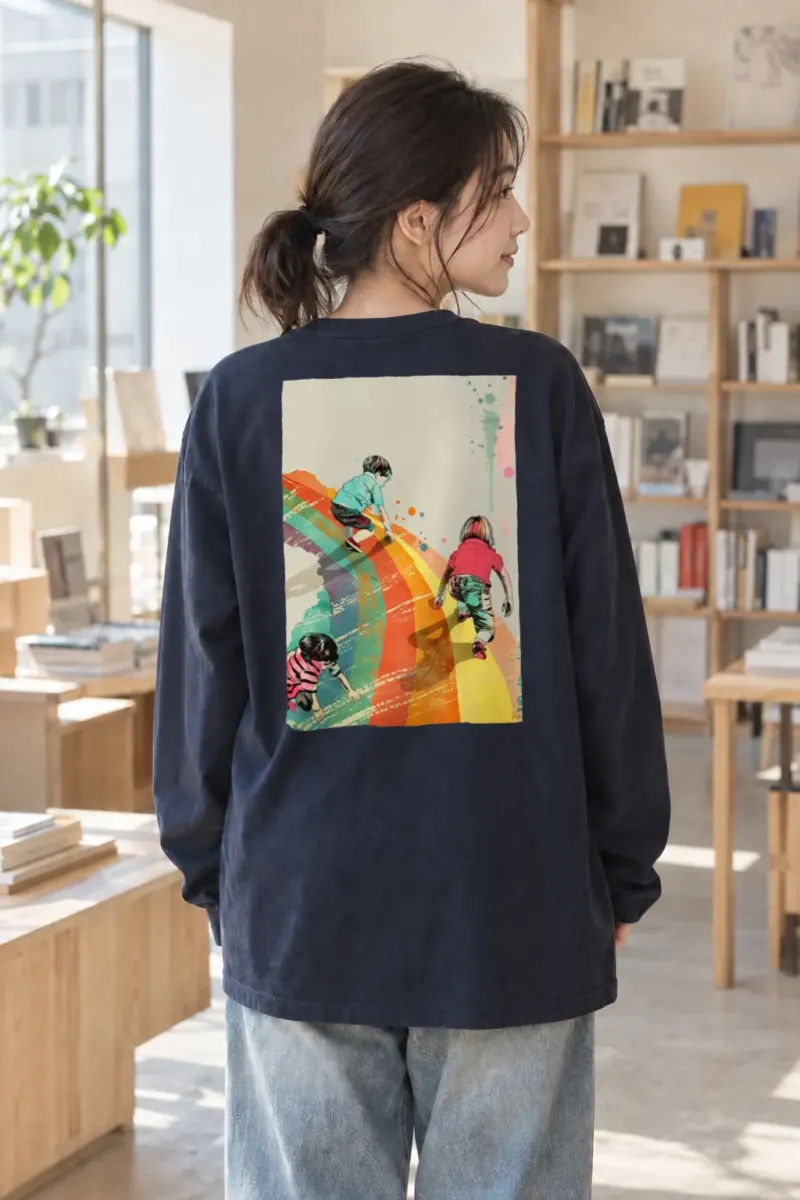 “Painted Stripe Run” Unisex Longsleeve T-shirt | Gildan 2400