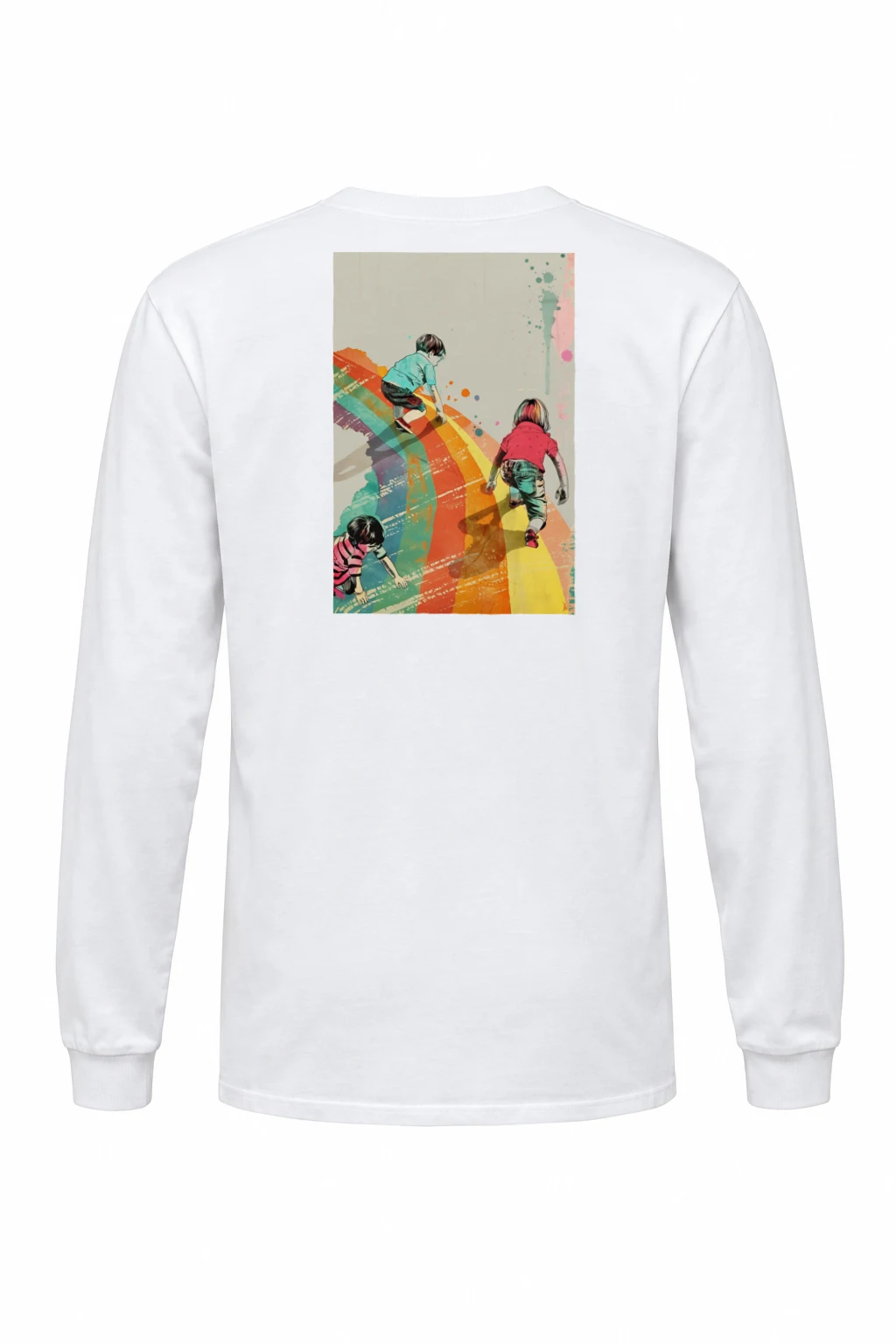 "Painted Stripe Run" Unisex Longsleeve T-shirt | Gildan 2400