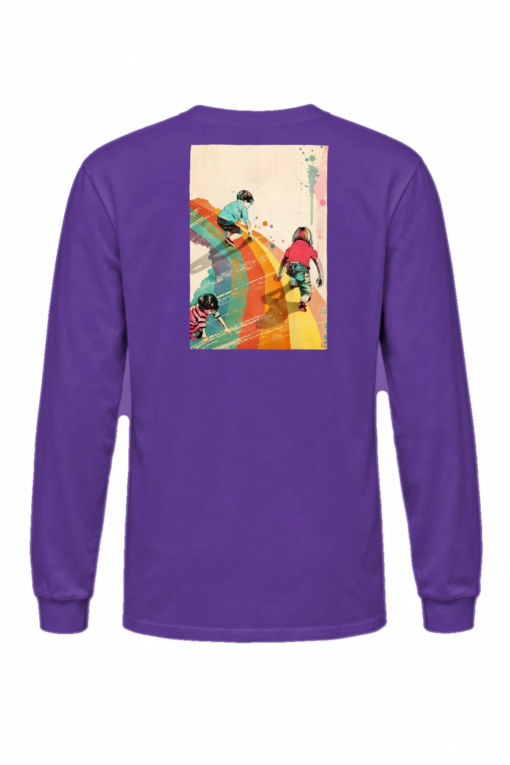 "Painted Stripe Run" Unisex Longsleeve T-shirt | Gildan 2400