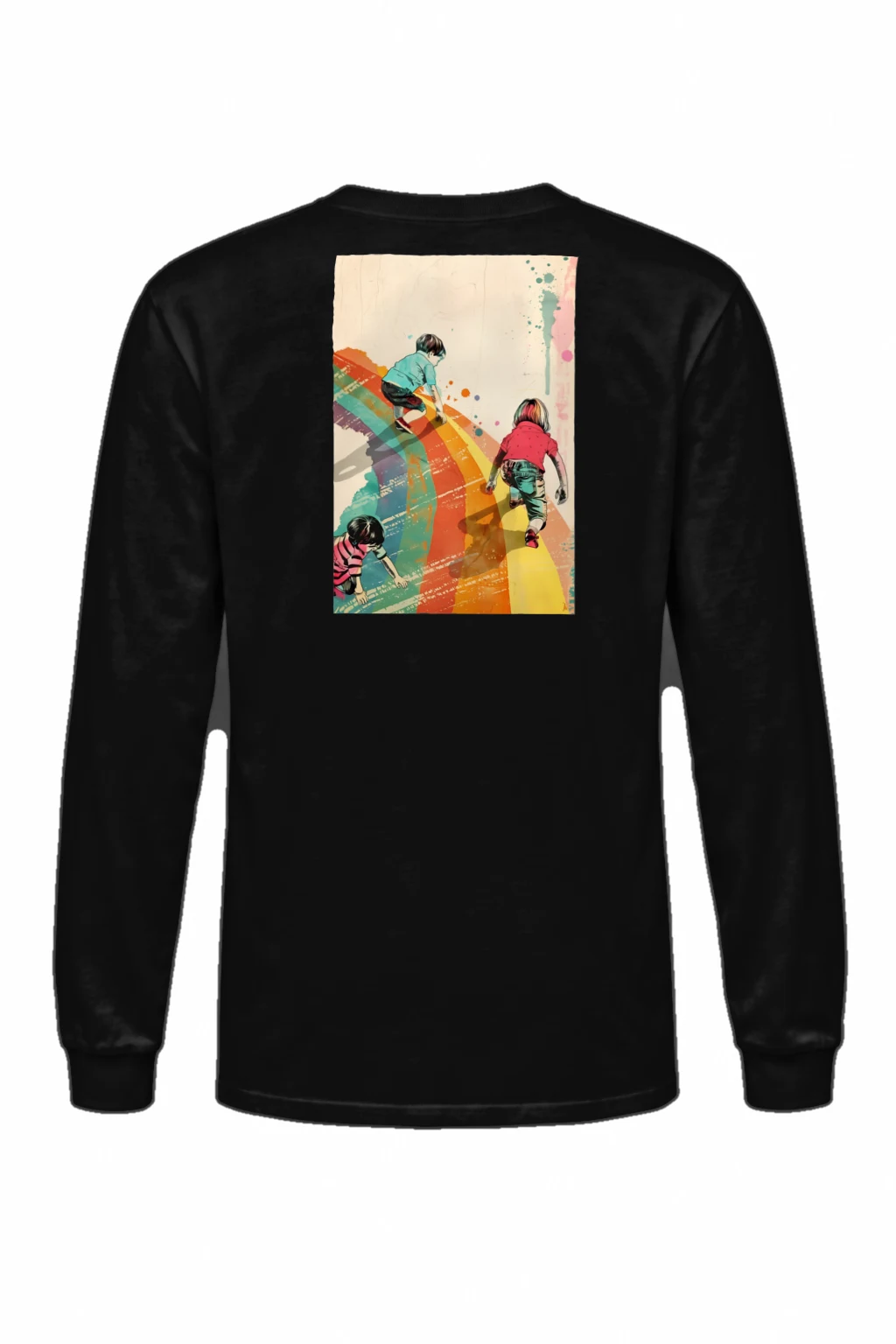 "Painted Stripe Run" Unisex Longsleeve T-shirt | Gildan 2400
