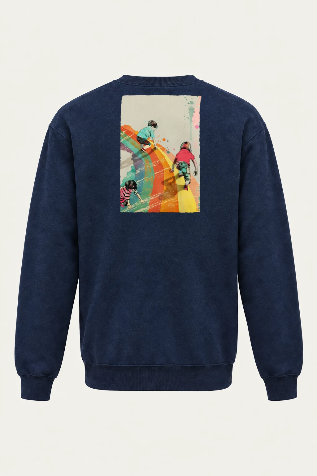 "Painted Stripe Runners" Heavy Blend Unisex Crewneck Sweatshirt | Gildan 18000