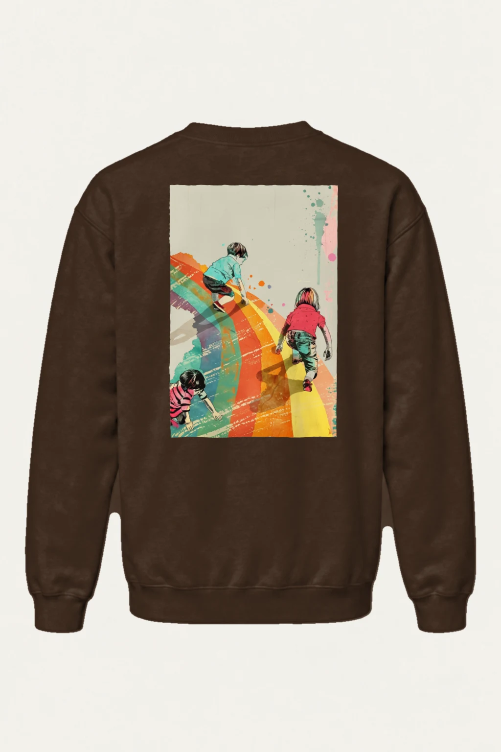 "Painted Stripe Runners" Heavy Blend Unisex Crewneck Sweatshirt | Gildan 18000