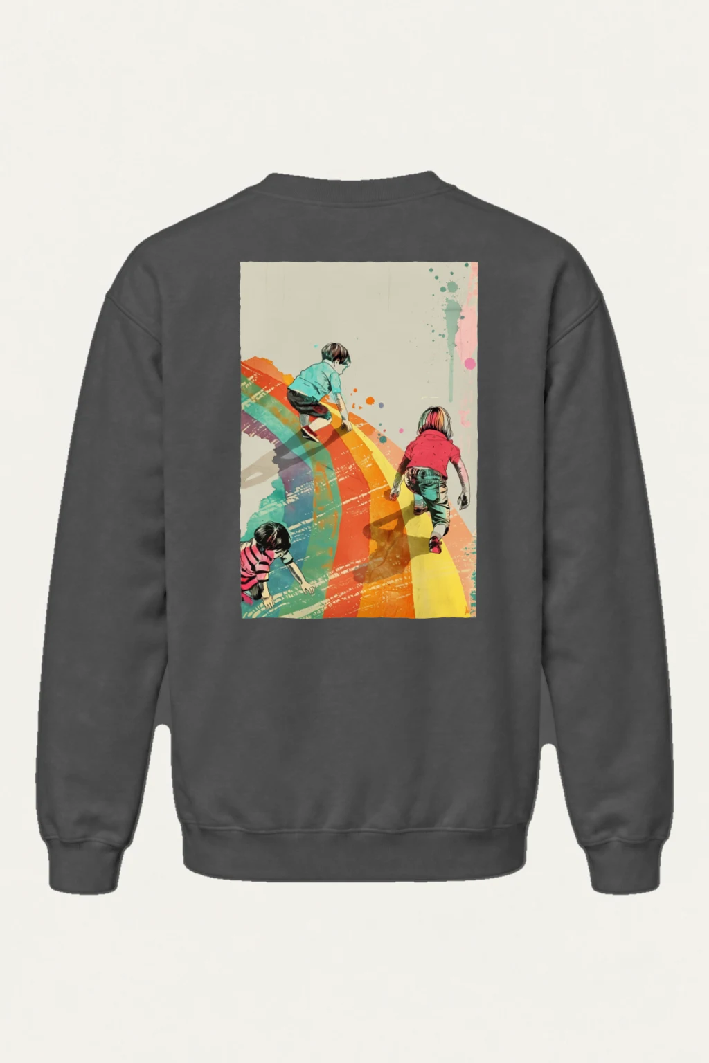 "Painted Stripe Runners" Heavy Blend Unisex Crewneck Sweatshirt | Gildan 18000