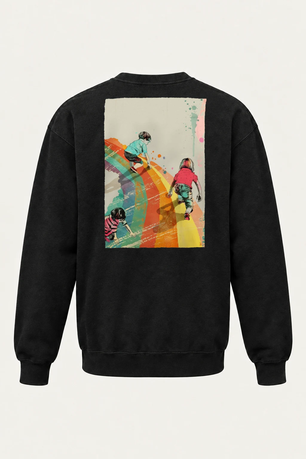 "Painted Stripe Runners" Heavy Blend Unisex Crewneck Sweatshirt | Gildan 18000