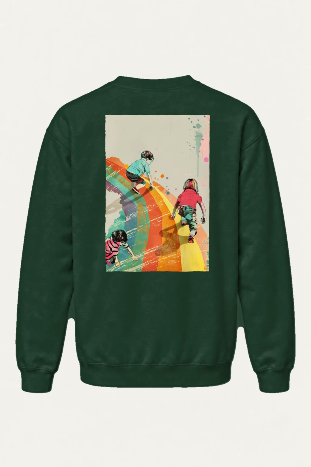 "Painted Stripe Runners" Heavy Blend Unisex Crewneck Sweatshirt | Gildan 18000