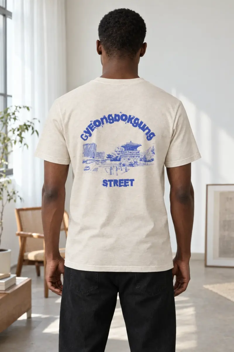 "Palace Lane Blueprint" Heavyweight Unisex Crewneck T-shirt | Gildan 5000
