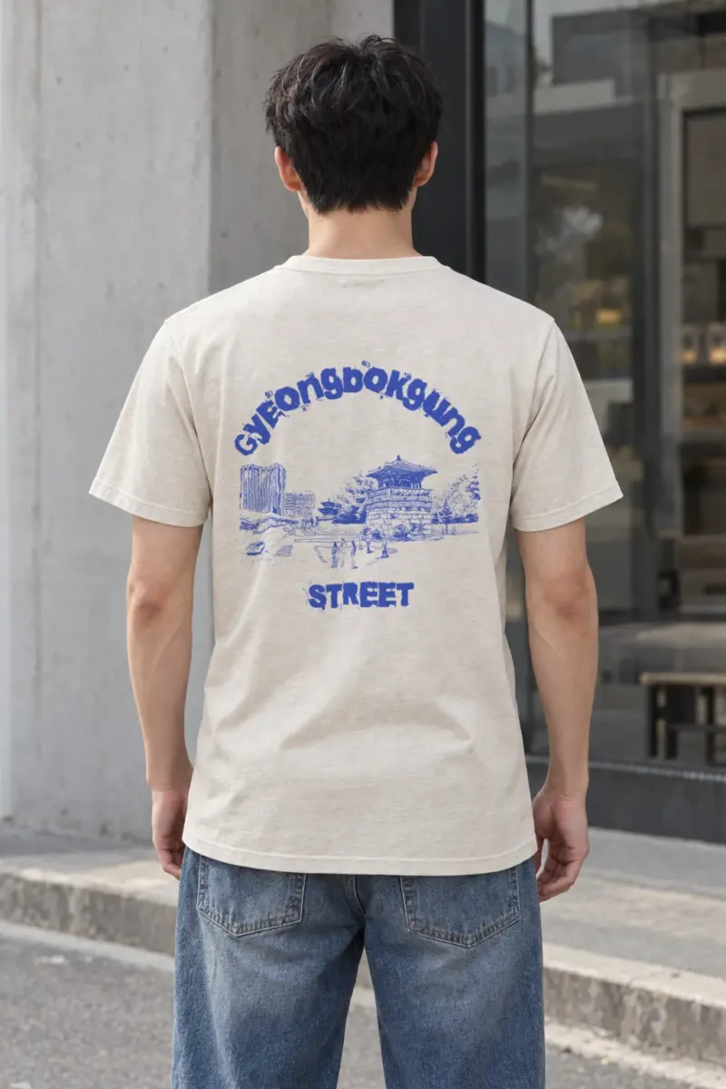 "Palace Lane Blueprint" Heavyweight Unisex Crewneck T-shirt | Gildan 5000