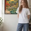 "Palace & Lotus Pond" Premium Wooden Framed Poster