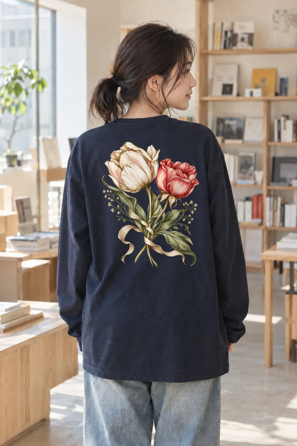 "Palace Peony Bouquet" Unisex Longsleeve T-shirt | Gildan 2400
