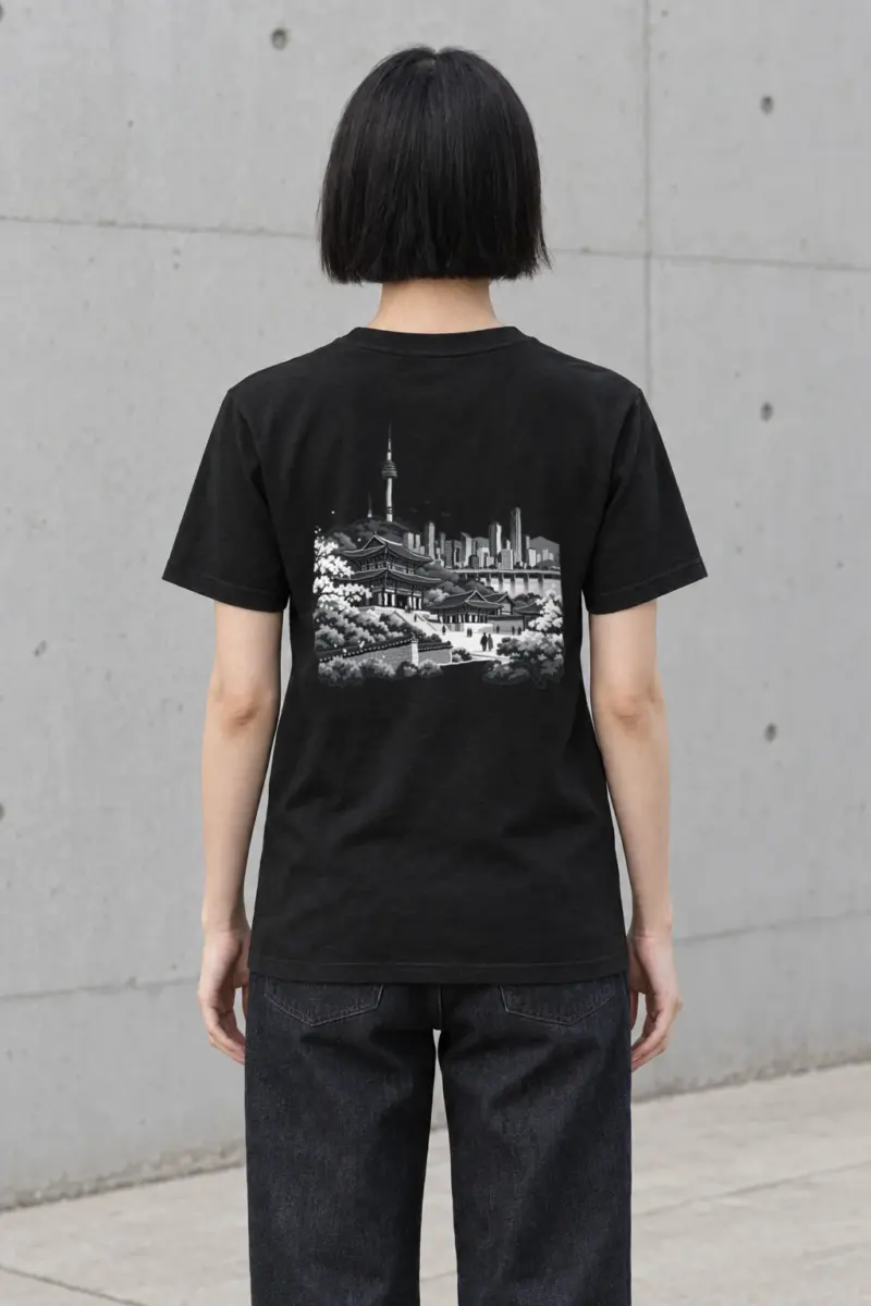 "Palace Skyline" Heavyweight Unisex Crewneck T-shirt | Gildan 5000