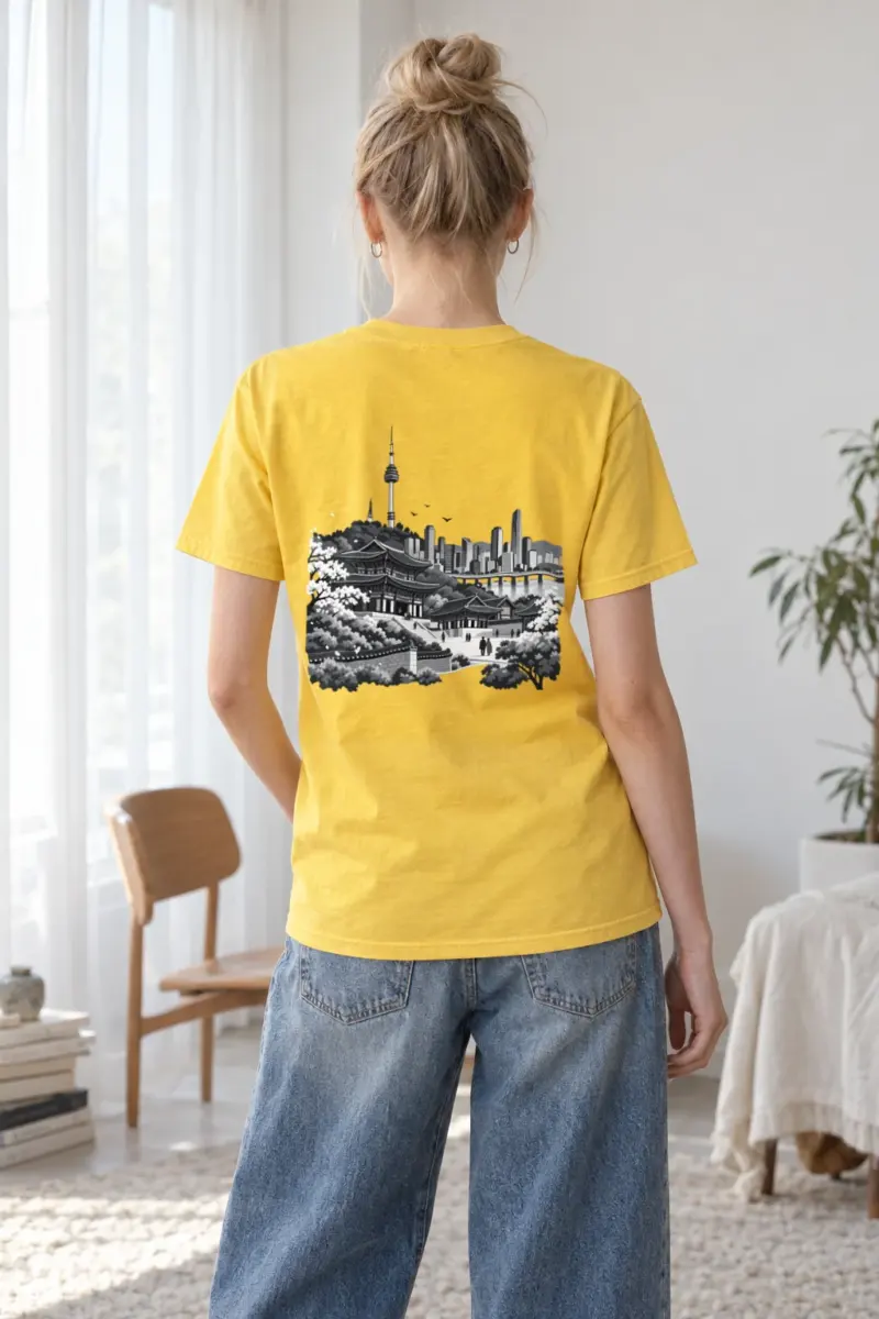 "Palace Skyline" Heavyweight Unisex Crewneck T-shirt