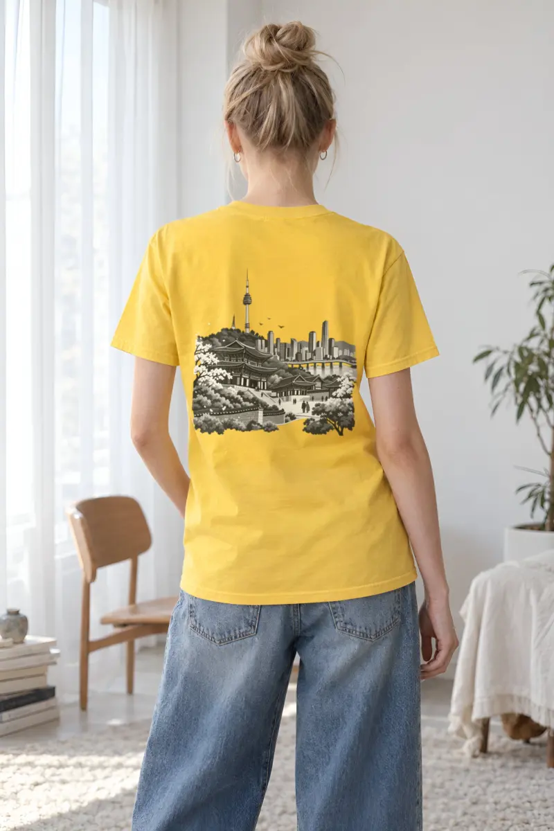 "Palace Skyline" Heavyweight Unisex Crewneck T-shirt