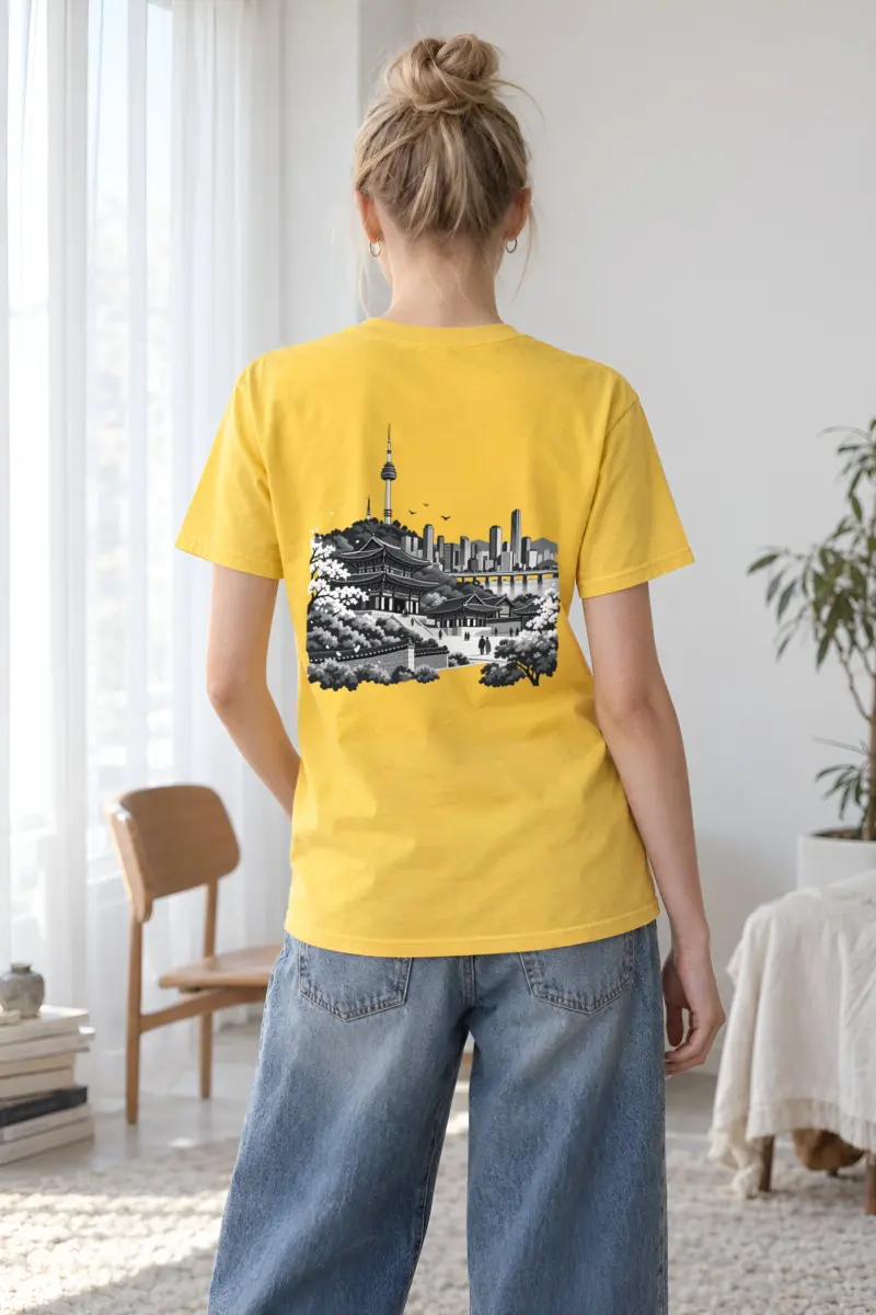 "Palace Skyline" Heavyweight Unisex Crewneck T-shirt