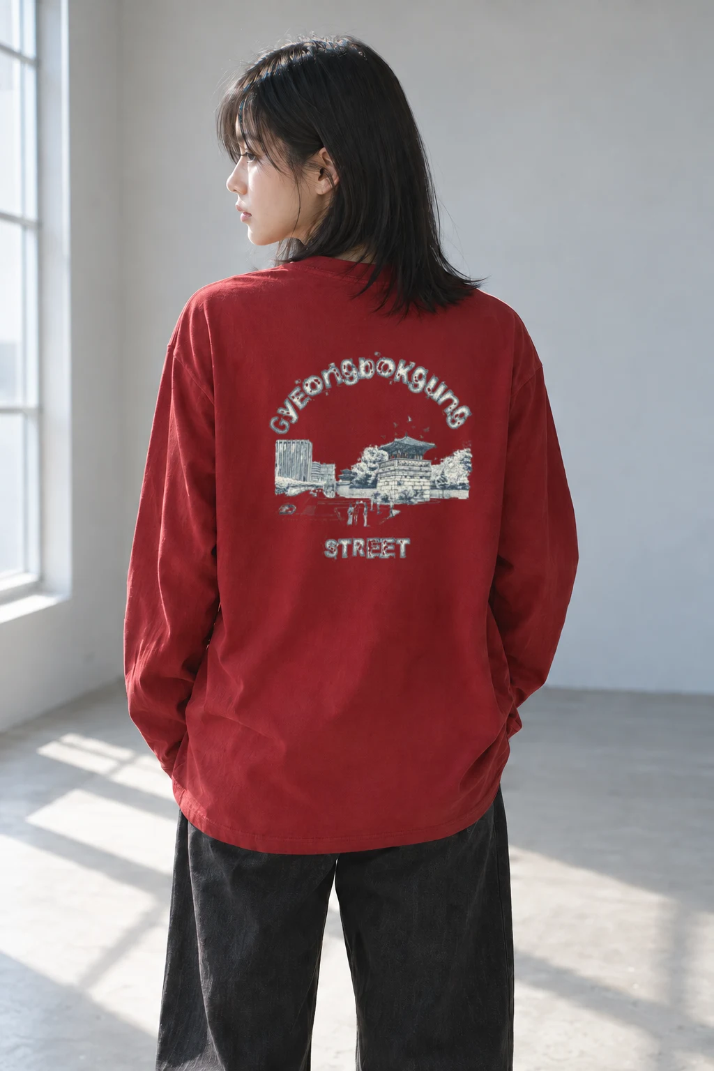 "Palace Street Engraving" Unisex Longsleeve T-shirt | Gildan 2400